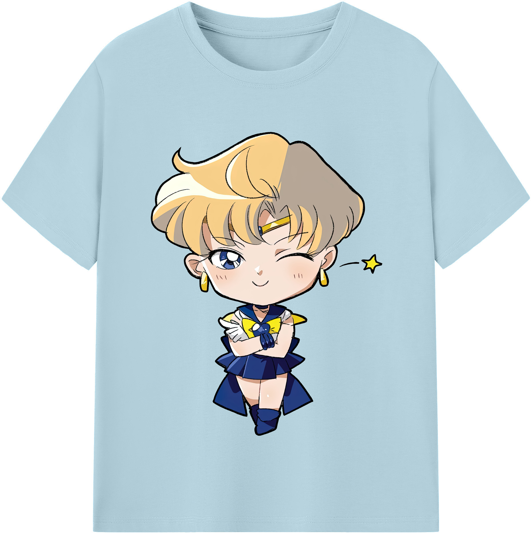（画像用） 美少女戦士セーラームーン 天王はるか Sailor Moon Tenoh Haruka 綿100％半袖Tシャツ（フロントプリント）